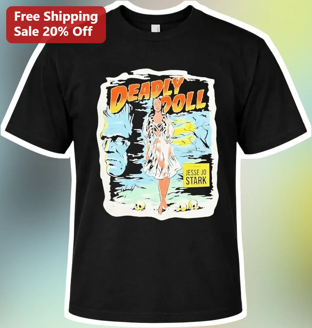 DEADLY DOLL Tee Vintage Horror Frankenstein Monster Graphic Shirt