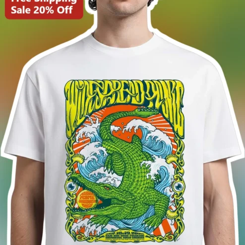 Deadpond Peace And Arbour Music Psychedelic Crocodile Graphic Tee