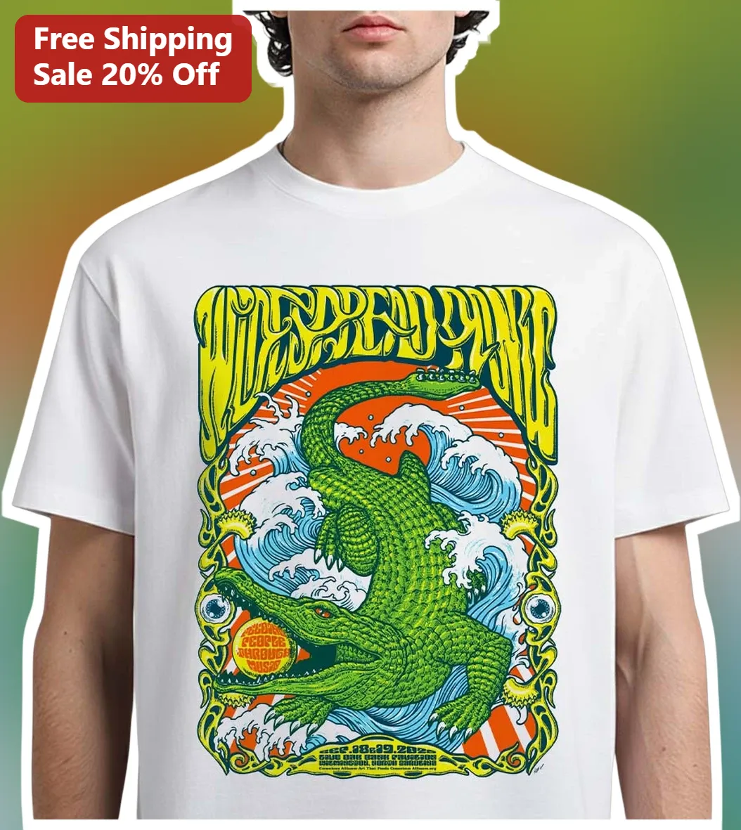 Deadpond Peace And Arbour Music Psychedelic Crocodile Graphic Tee