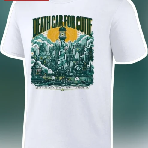 Death Cab for Cutie Vintage Tour Graphic Tee Indie Rock Band Merch Gift