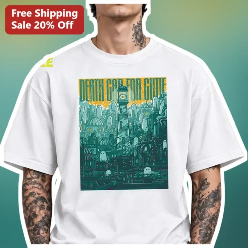 Death Car For Gentle Tee Indie Rock Ghost Cityscape Graphic Shirt Halloween Gothic Gift