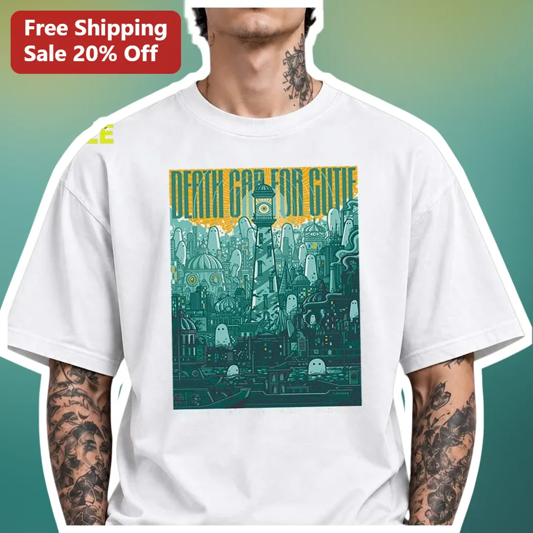 Death Car For Gentle Tee Indie Rock Ghost Cityscape Graphic Shirt Halloween Gothic Gift