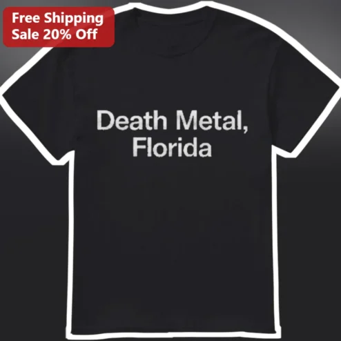 Death Metal Florida Tee Vintage Distressed Graphic T-Shirt for Men Women