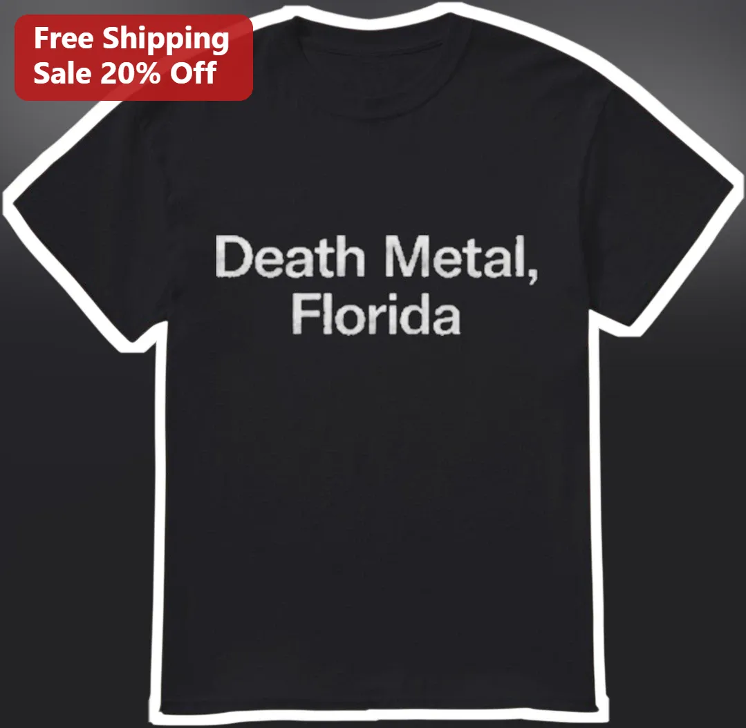Death Metal Florida Tee Vintage Distressed Graphic T-Shirt for Men Women