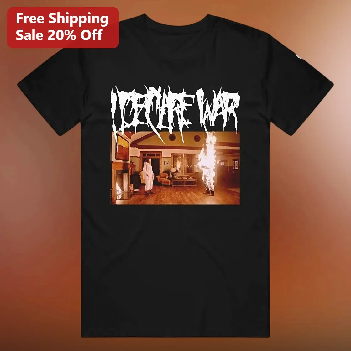 DEATHFIRE WAR Tee Black Heavy Metal Parody Graphic Shirt for Men