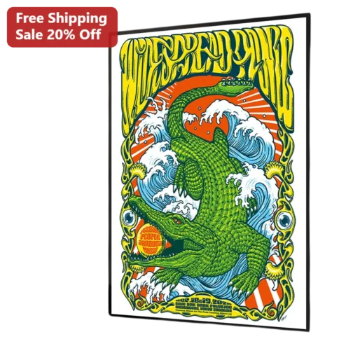 Deep Rum Feed The Beast Poster Psychedelic Jam Band Concert Art Print For Home Bar Decor