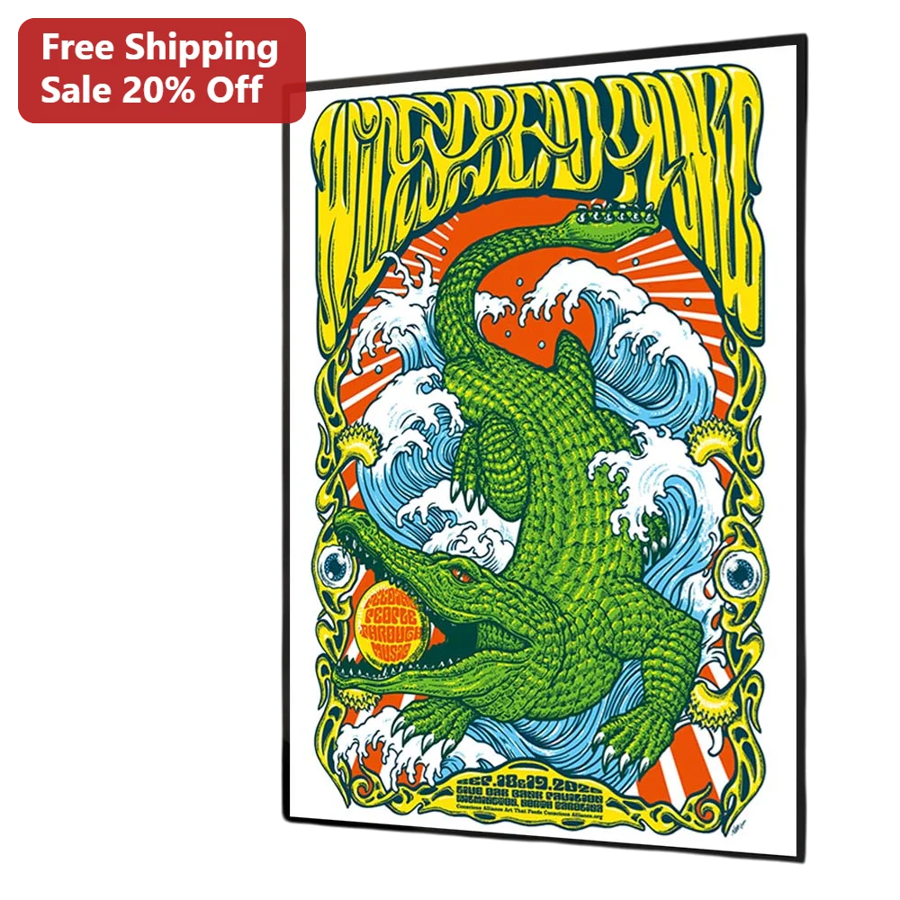 Deep Rum Feed The Beast Poster Psychedelic Jam Band Concert Art Print For Home Bar Decor