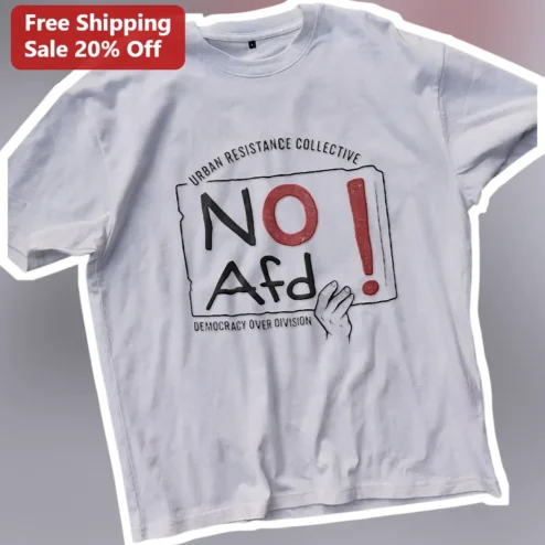 Democracy Over Division Tee Urban Resistance Collective No Afd Political Activist Shirt