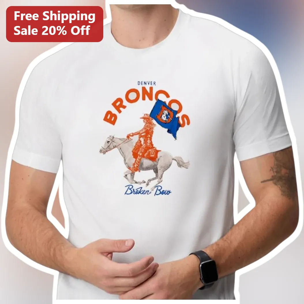 Denver Broncos Broken Bow Vintage Cowboy Graphic Tee NFL Fan Gear