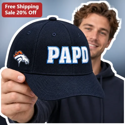 Denver Broncos Dad Hat Personalized Custom Name Embroidered NFL Fan Cap