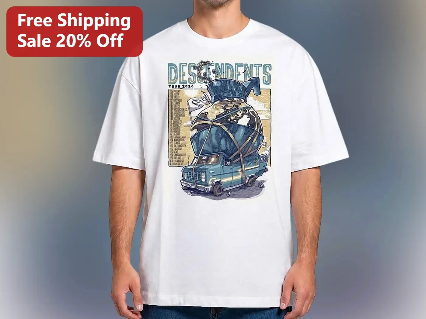 Descendents Tour 2026 Vintage Punk Rock Graphic Tee