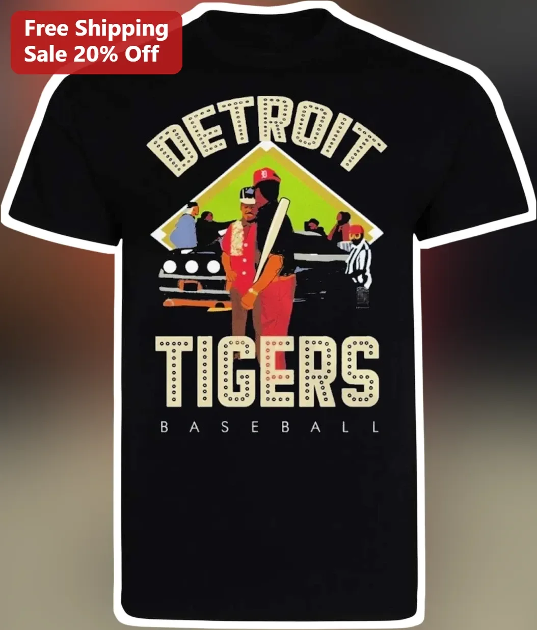 Detroit Tigers Baseball Retro Vintage Graphic Tee for Men Women Motor City Sports Fan Gift
