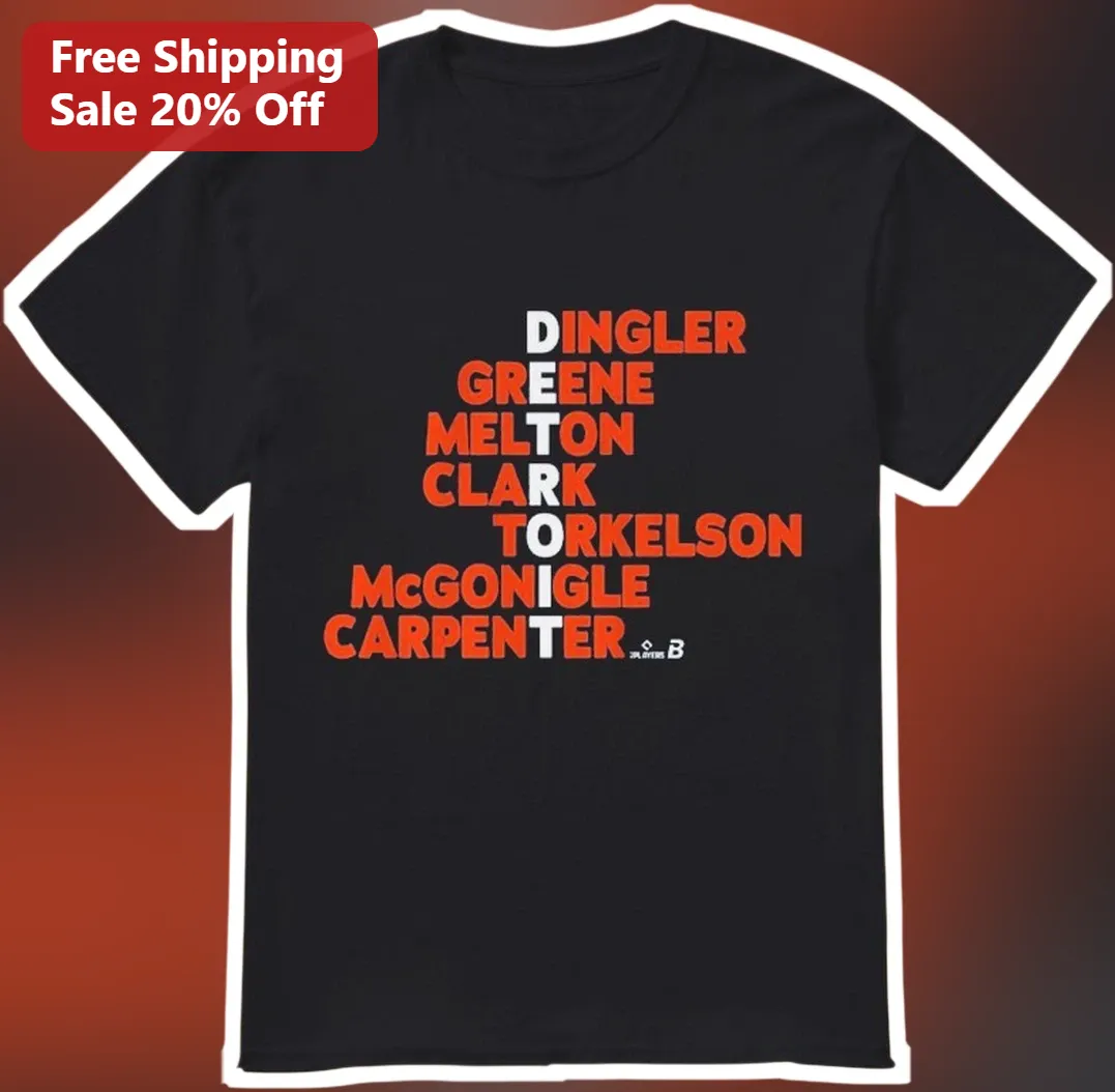Detroit Tigers Young Core Dingler Greene Melton Clark Torkelson Carpenter Graphic Tee
