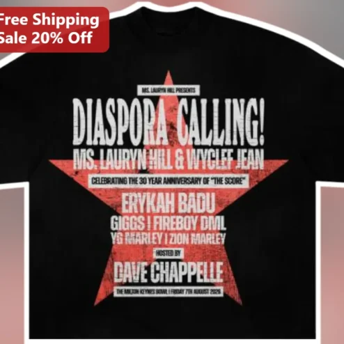 Diaspora Calling Ms. Lauryn Hill Wyclef Jean Tee