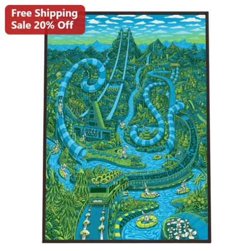 Dick's Sporting Goods Park Commerce Psychedelic Water Park Poster Colorado Rapids Stadium Art Print