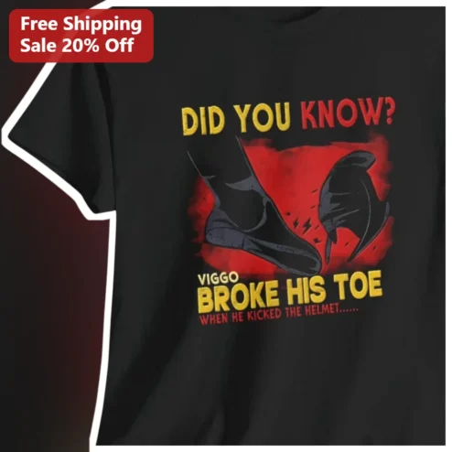 Did You Know Viggo Broke His Toe Kicking Helmet Graphic Tee
