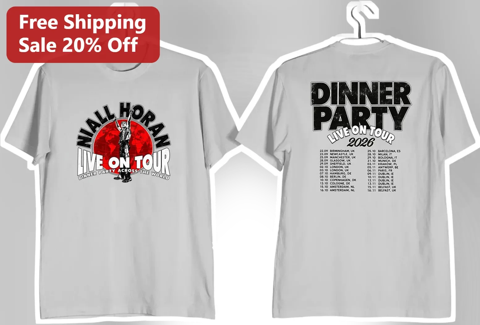 Dinner Party Live On Tour Tee Vintage Rock Band Merch Style Graphic T-Shirt For Music Fans