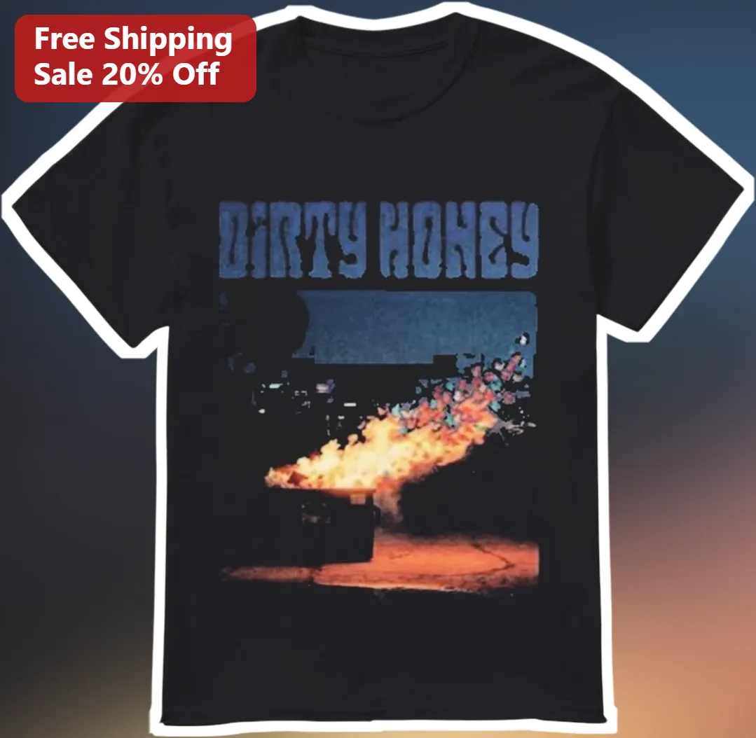 Dirty Honey Vintage Band Merch Graphic Tee American Hard Rock Blues Rock Shirt for Men