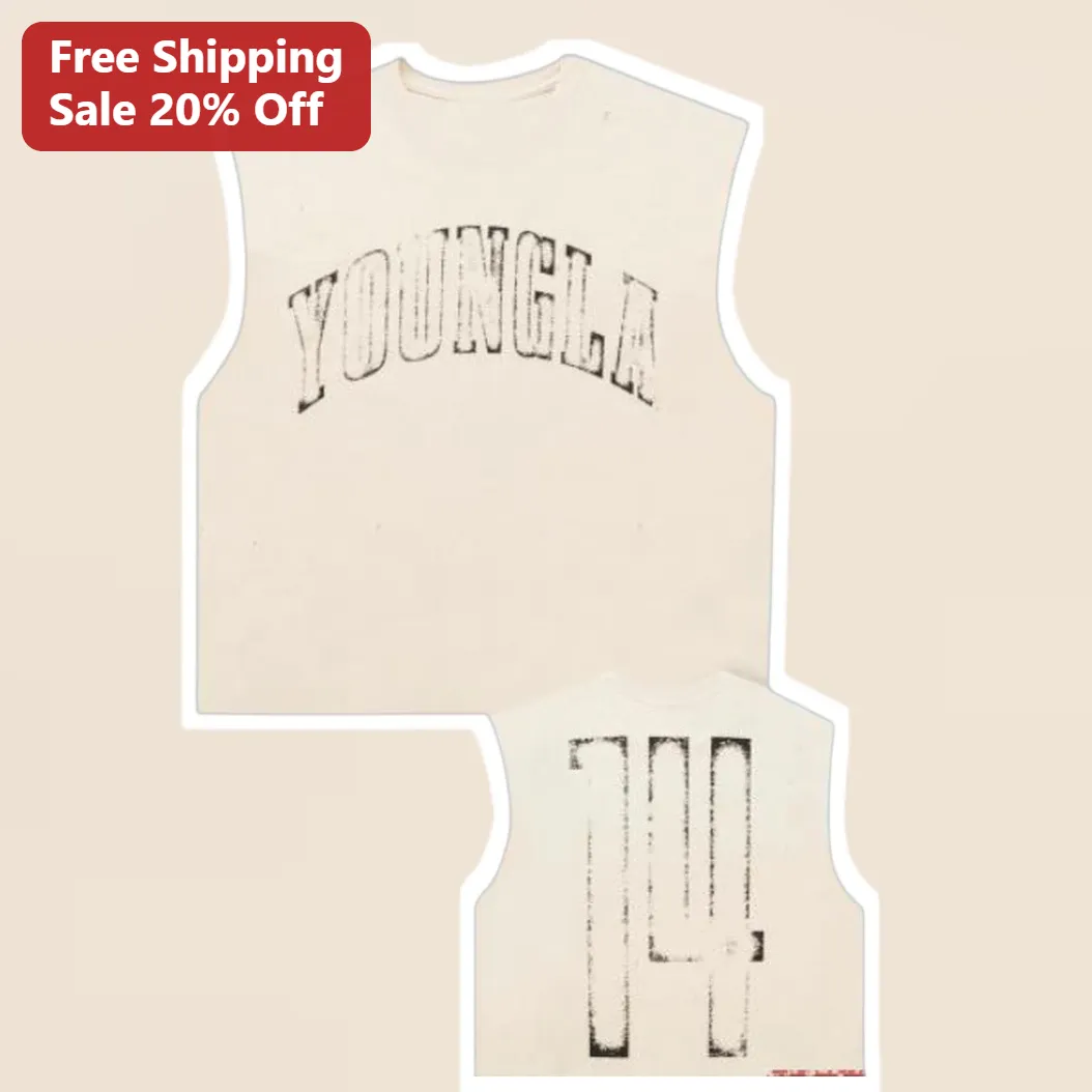 Distressed Number 14 Vintage Gym Tank Top Athletic Sleeveless Workout Shirt for Men and Women