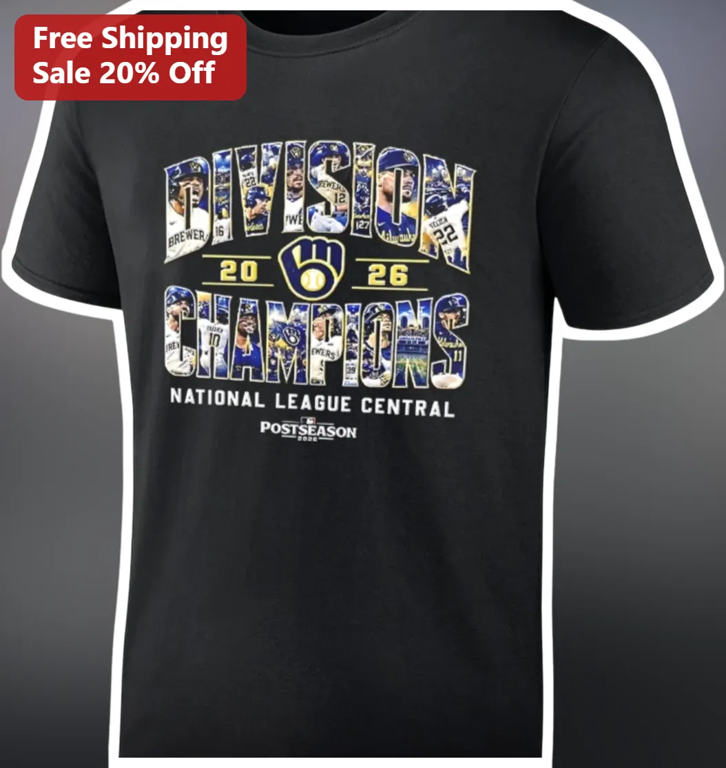 Division Champions National League Central Postseason Tee Milwaukee Brewers Baseball Fan Shirt