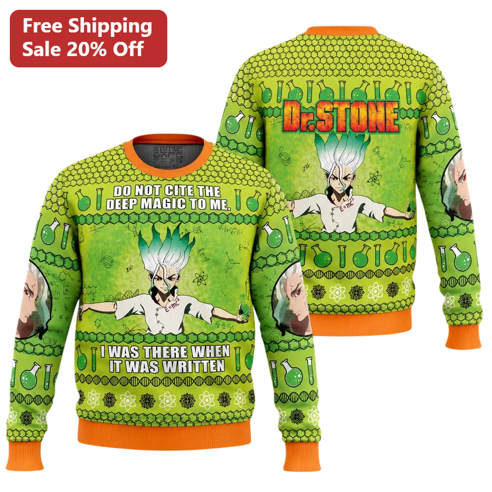 Do Not Cite The Deep Magic To Me Senku Ishigami Dr Stone Ugly Christmas Sweater