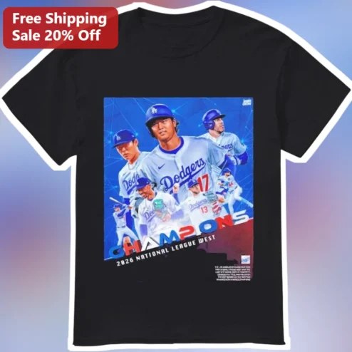 Dodgers Champions 2026 National League West Tee Los Angeles Baseball Fan Gift