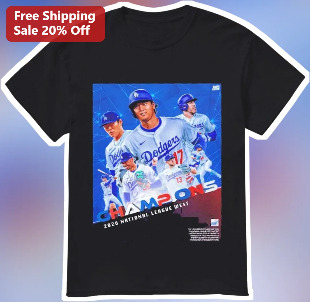 Dodgers Champions 2026 National League West Tee Los Angeles Baseball Fan Gift