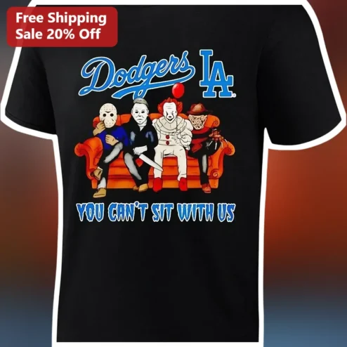 Dodgers LA You Can't Sit With Us Horror Villains Graphic Tee