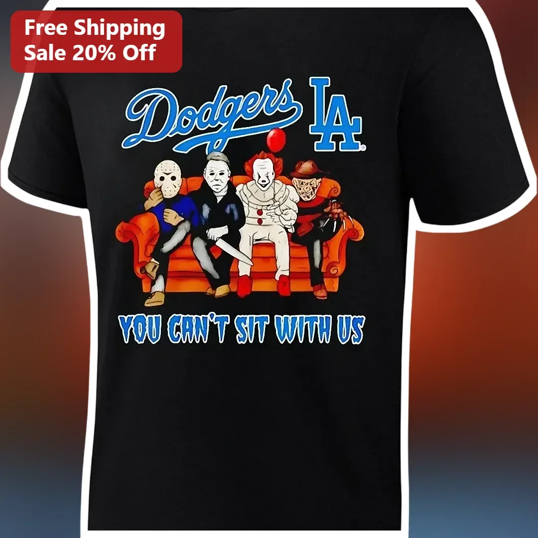 Dodgers LA You Can't Sit With Us Horror Villains Graphic Tee