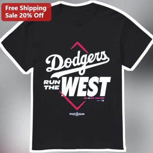 Dodgers Run The West Tee Los Angeles Baseball Fan Apparel Game Day Shirt