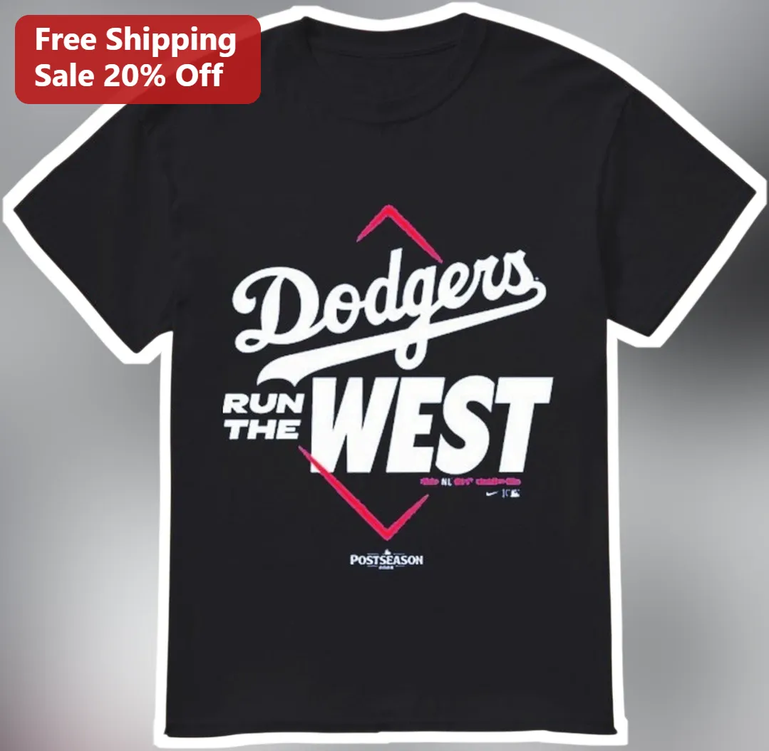 Dodgers Run The West Tee Los Angeles Baseball Fan Apparel Game Day Shirt