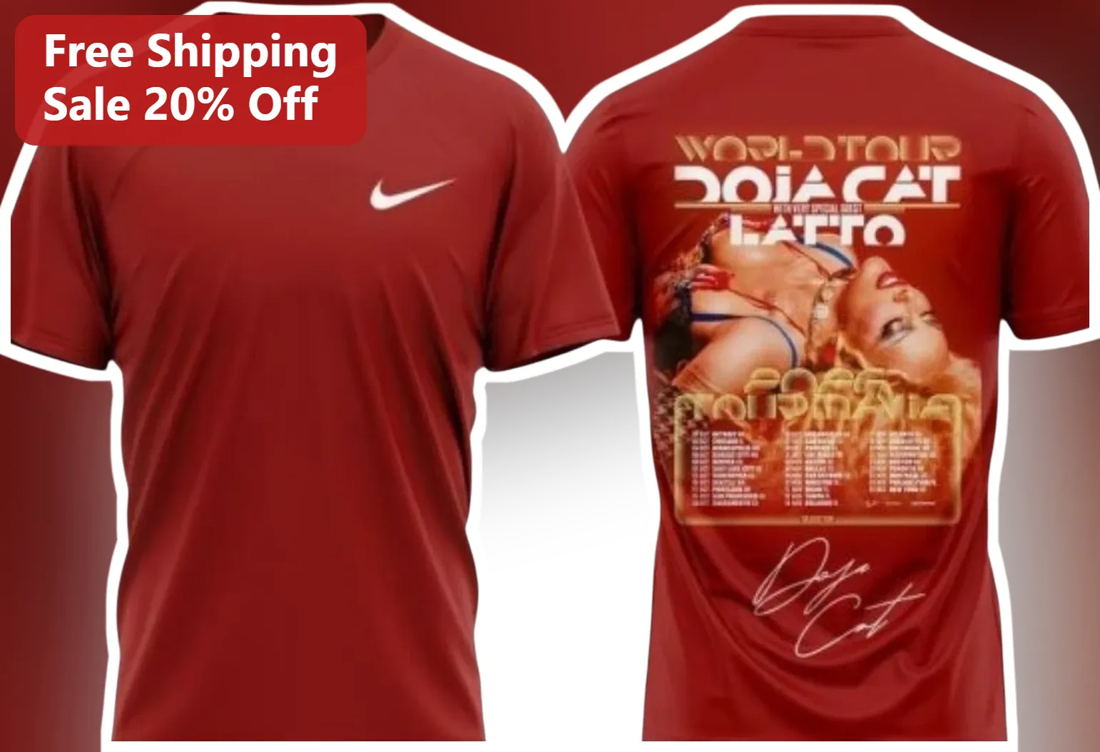 Doja Cat Tour Ma Vie World Tour Tee Latto Concert Merch Graphic Shirt