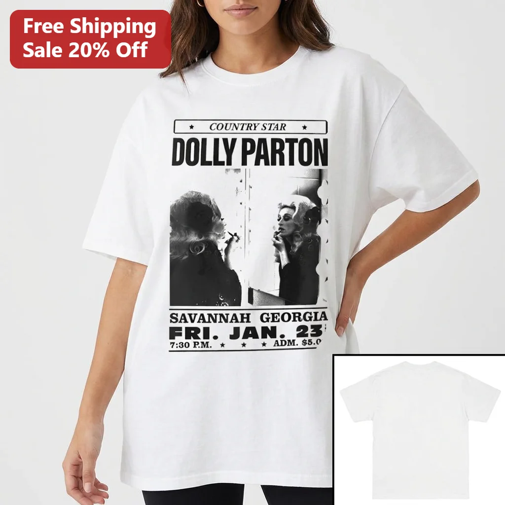 Dolly Parton Country Star Savannah Georgia Vintage Concert Poster Tee Retro Country Music Graphic Shirt