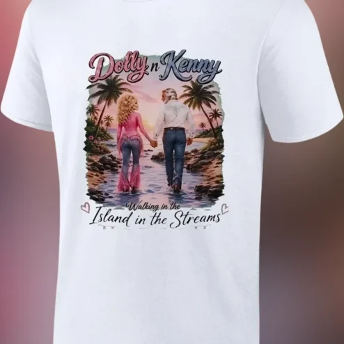Dolly Parton Kenny Rogers Islands In The Stream Tribute Graphic Tee