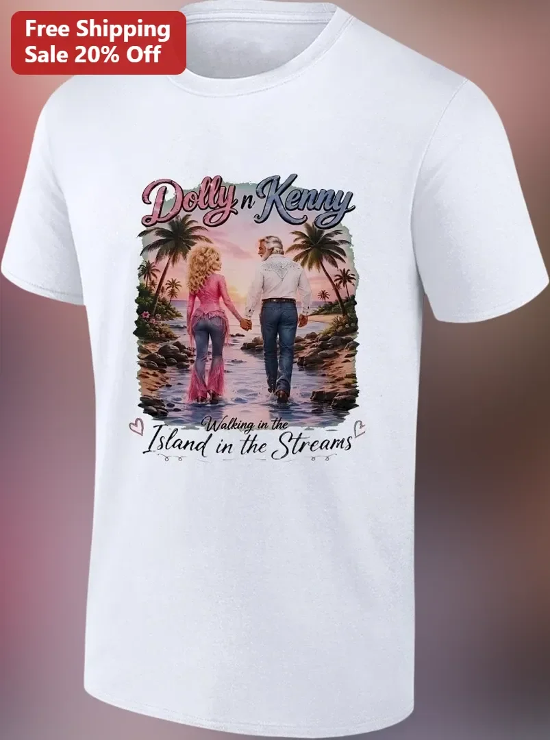 Dolly Parton Kenny Rogers Islands In The Stream Tribute Graphic Tee