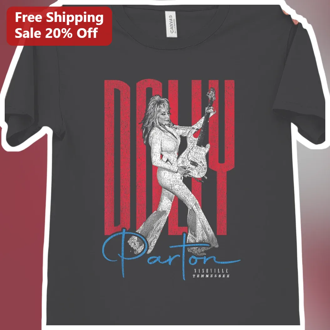 Dolly Parton Nashville Tennessee Tee Vintage Rock Guitar Graphic Shirt Souvenir Gift