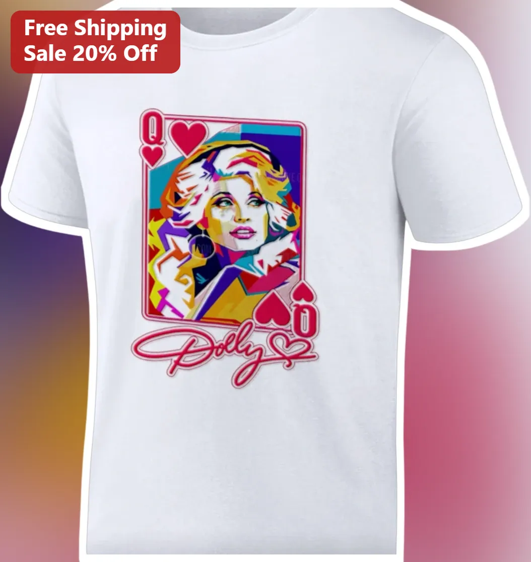 Dolly Parton Queen of Hearts Pop Art Graphic Tee Country Music Gift