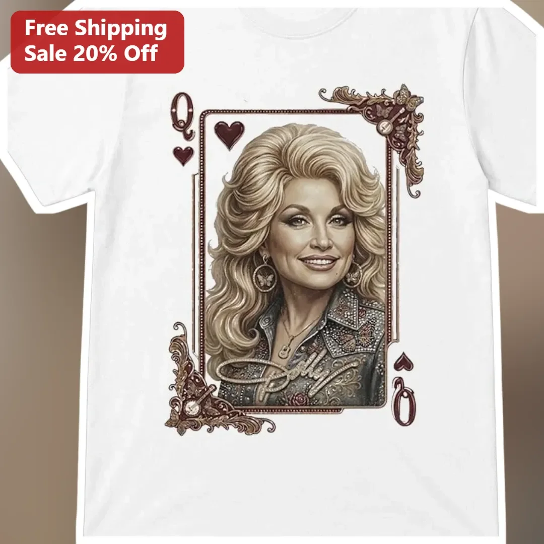 Dolly Parton Vintage Queen of Hearts Graphic Tee Country Music Icon Shirt