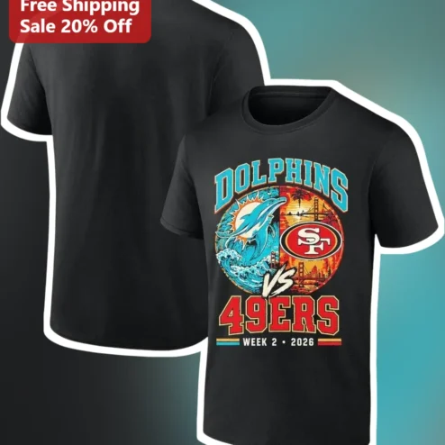 Dolphins Vs 49ers Week 2 2026 NFL Game Day Tee Vintage Rivalry Matchup Shirt Gift for Fans