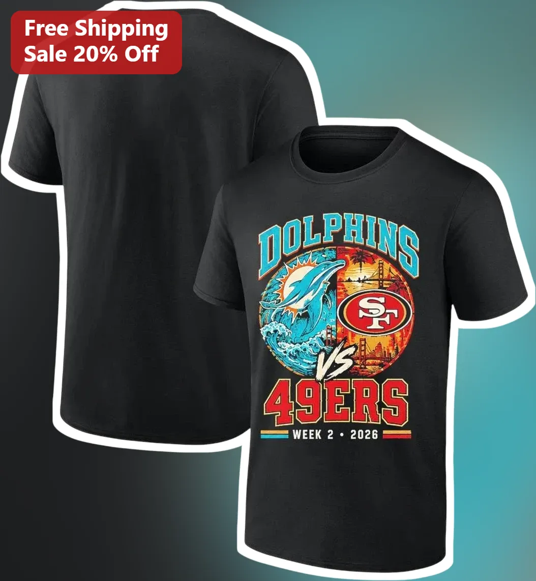 Dolphins Vs 49ers Week 2 2026 NFL Game Day Tee Vintage Rivalry Matchup Shirt Gift for Fans