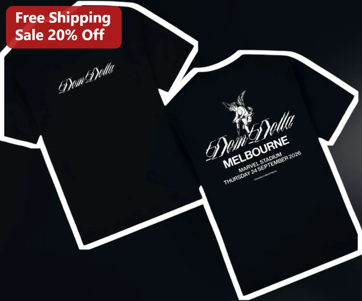 Dom Dolla Tour Merch Graphic Tee Black Cotton EDM Artist Shirt