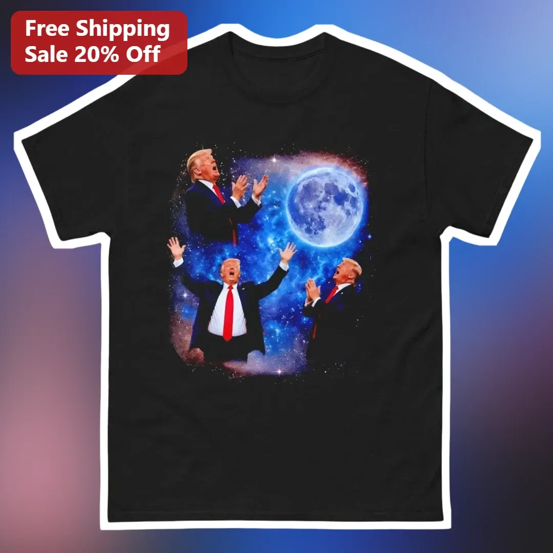 Donald Trump Tee Surreal Space Galaxy Collage Graphic T-Shirt Political Meme Gift