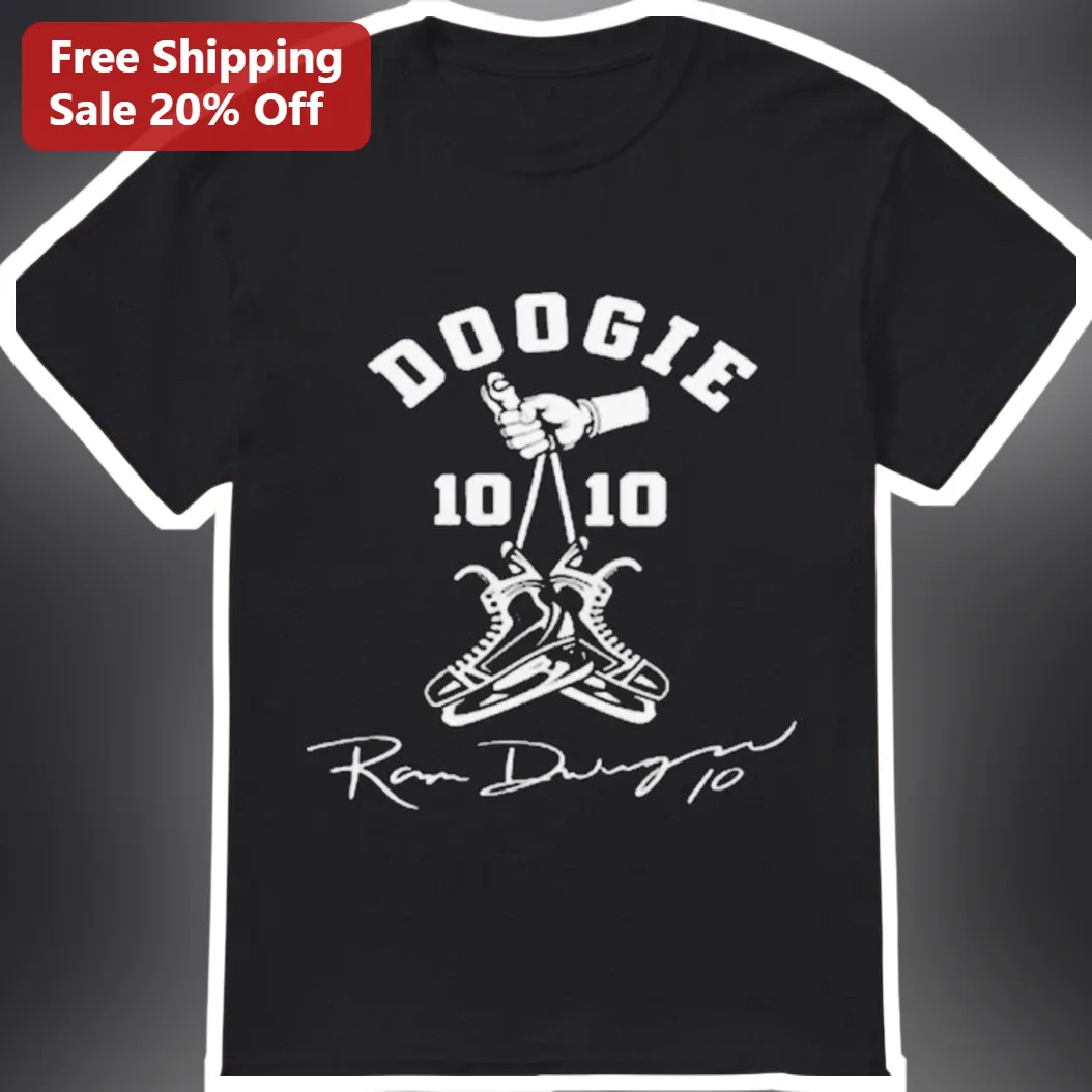Doogie Ron Duguay Signature Hockey Skate Graphic Tee Retro Sports Vintage Gift for Men