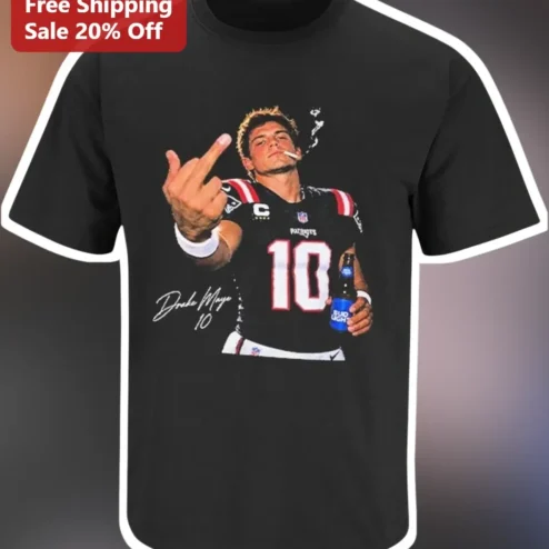 Drake Maye New England Patriots Quarterback Graphic Tee