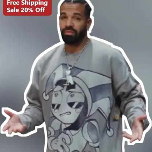 Drake Sweatshirt Pomni Amazing Digital Circus Meme Graphic Crewneck