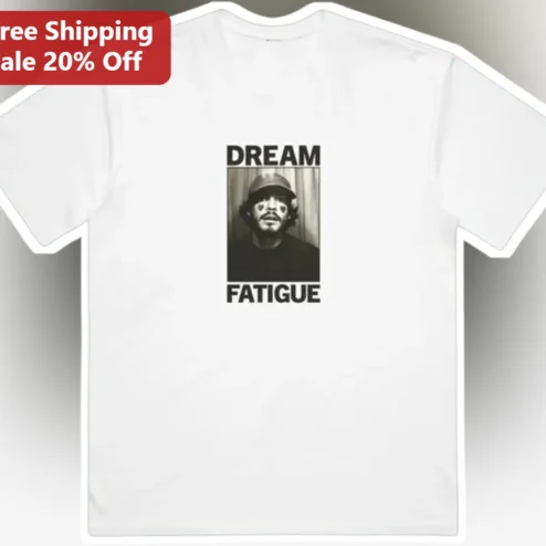 Dream Fatigue Post Malone Graphic Tee Monochrome Hip Hop Fan Shirt