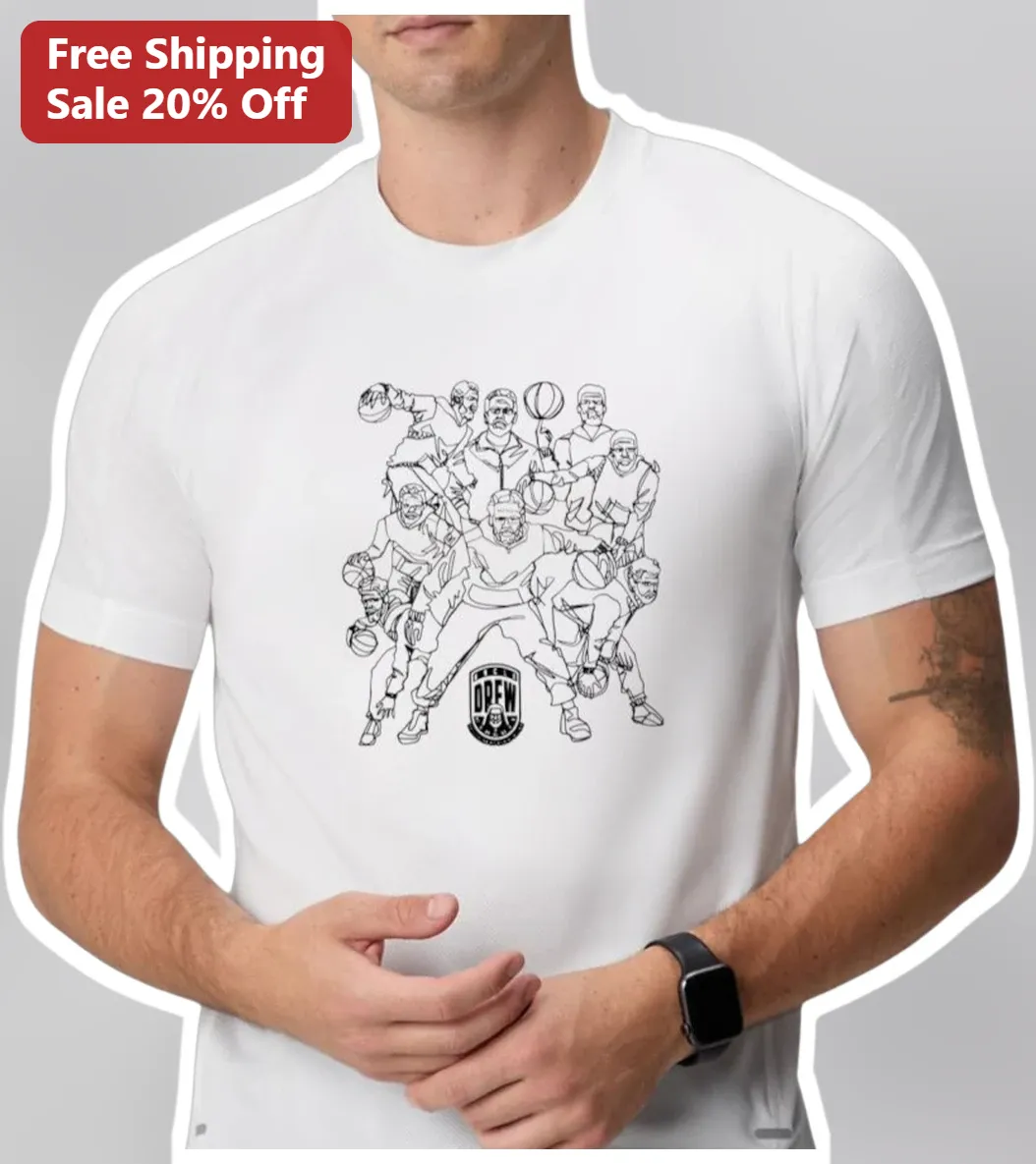 Drew Basketball Line Art Tee Minimalist Sports Graphic Shirt for Fans