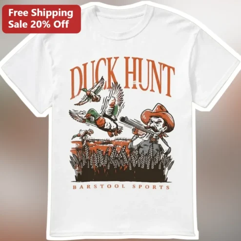 Duck Hunt Barstool Sports Vintage Hunter Graphic Tee for Men