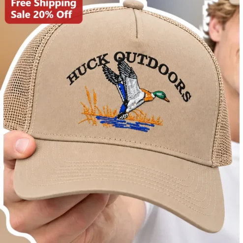 Duck Hunting Hat Mallard Embroidered Trucker Cap for Men Women Waterfowl Gift