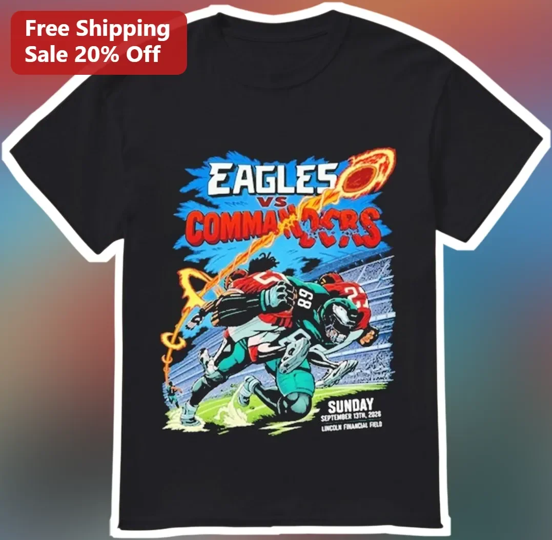 Eagles vs Commanders Sep 13 2026 Lincoln Financial Field Retro Football Tee